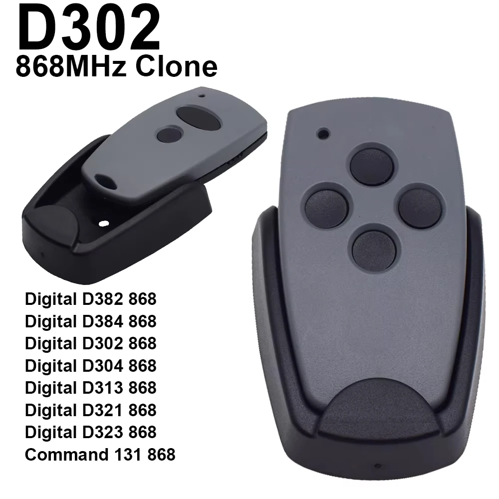 Pilot 868 D302/D304 868mhz Gate Remote Control Digital 302 382 384 313 Garage Door Opener Hand Transmitter D302 868 3 Mhz Copy