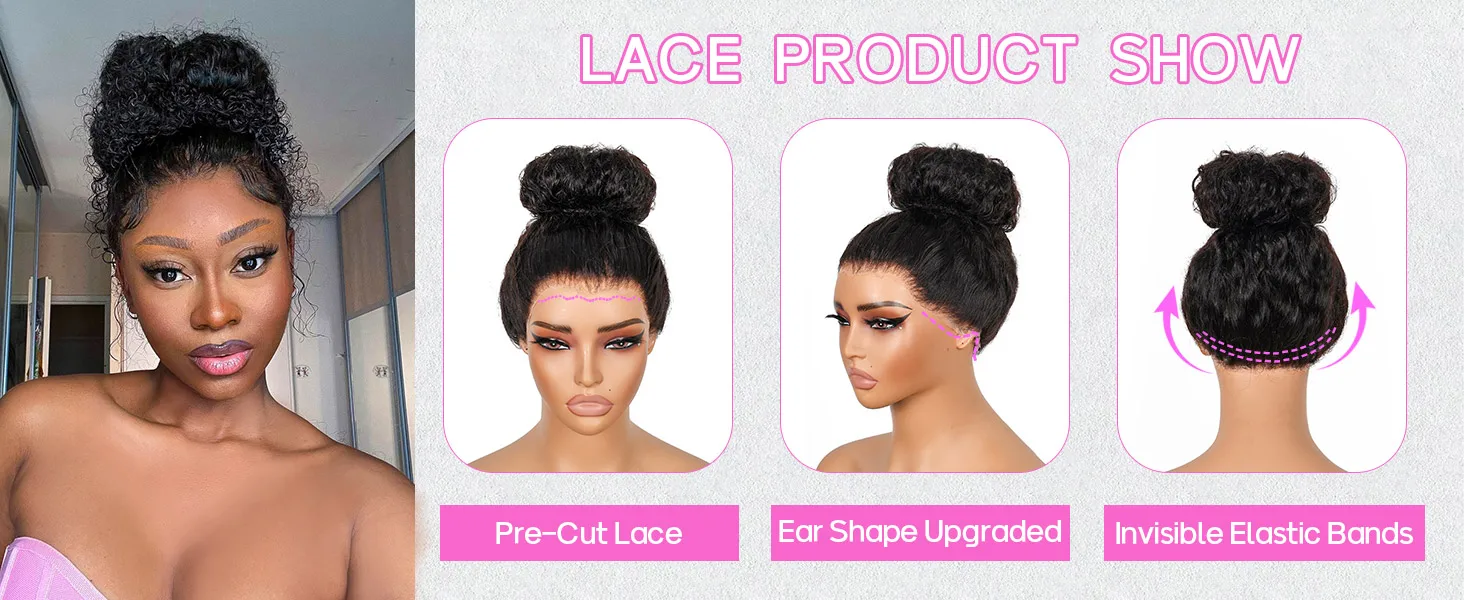 Smilegirl Invisib Strap 360 Full Lace Deep Wave Human Hair Wig With Invisible Drawstring Band Soft Deep Curly Wig Glueless Human Hair Wigs Wholesale