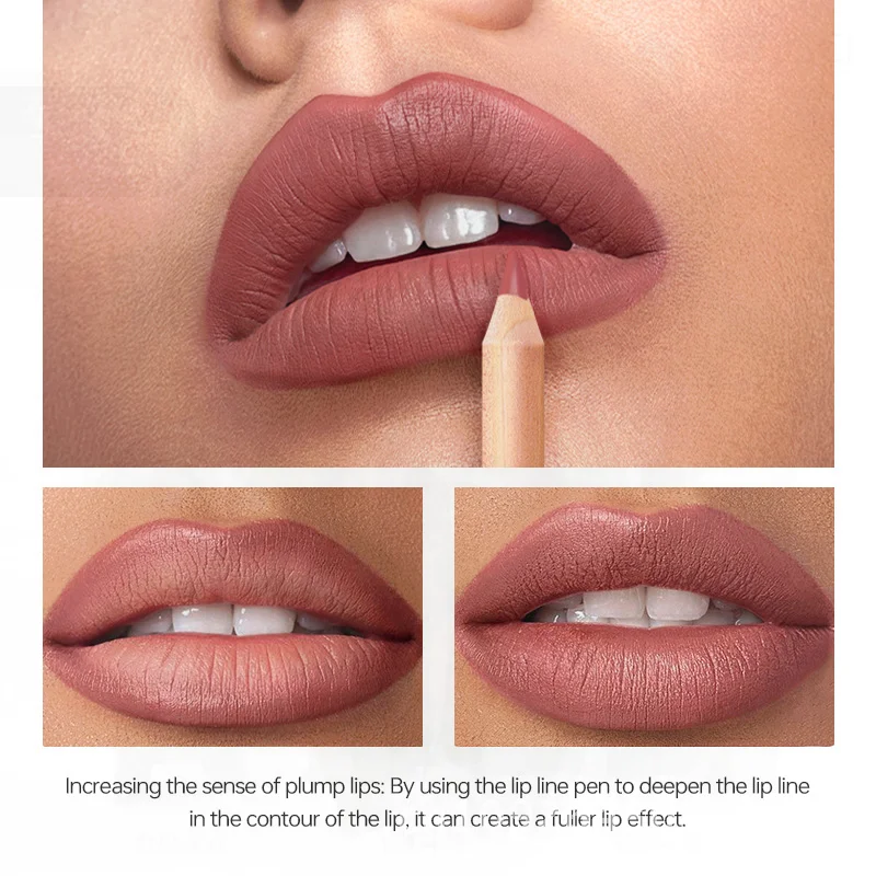 Pudaier Matte Lip Liner 12 colori Set Trucco labbra dall'aspetto naturale a lunga durata Penna per labbra con nebbia morbida per tutti i tipi di pelle