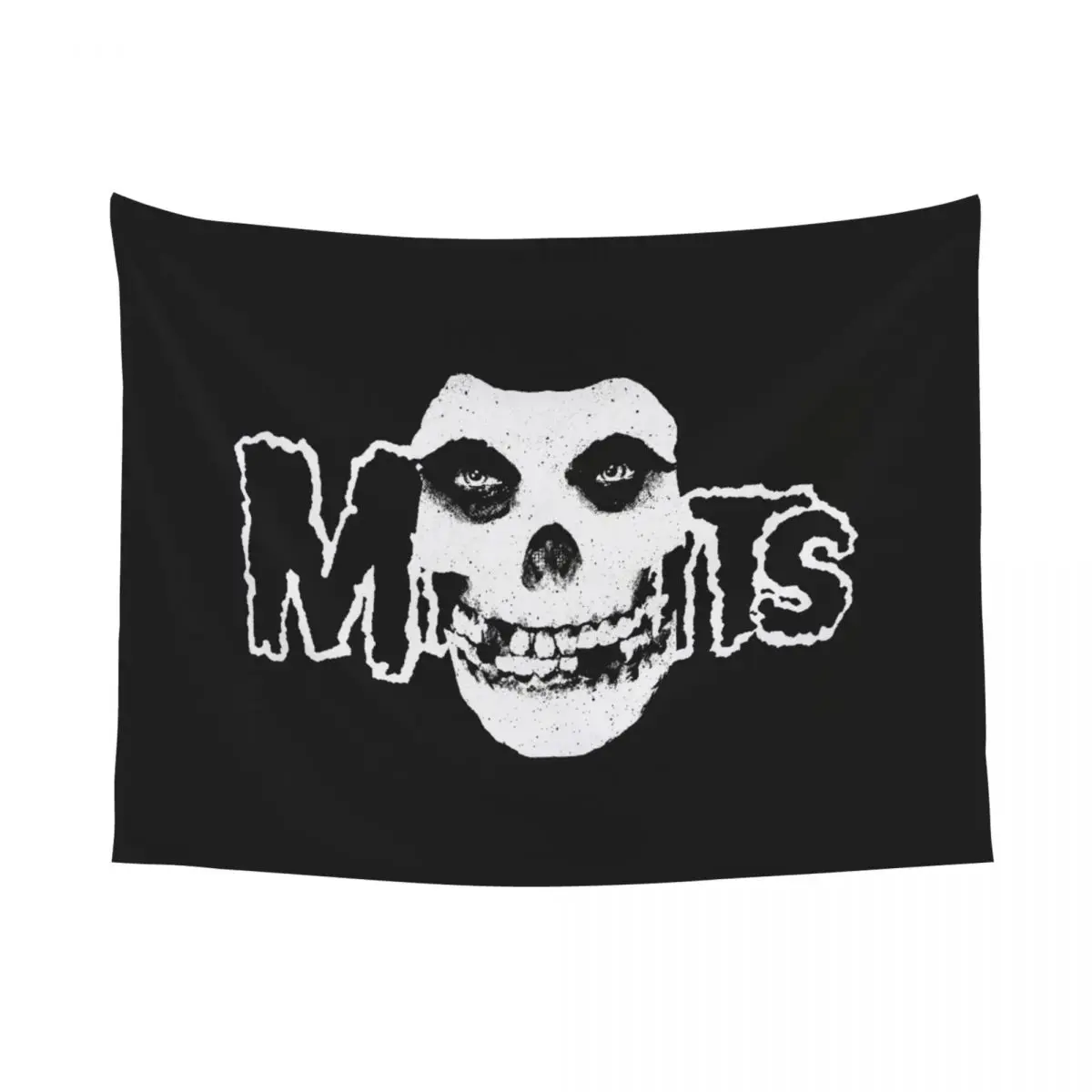 Custom Rock Punk Band Misfits Skull Face Tapestry Wall Hanging for Living Room Hippie Heavy Metal Tapestries Home Decor