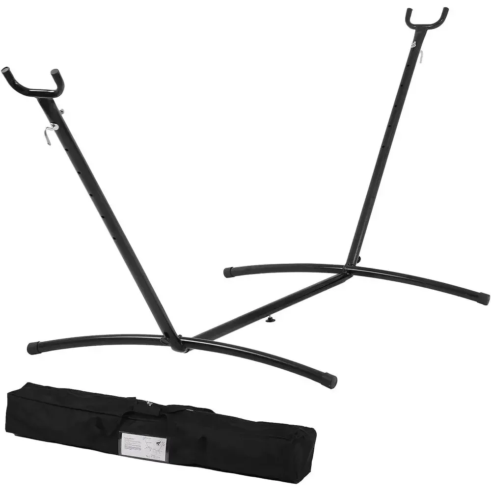 Portable Heavy-Duty Steel Hammock Stand, 450lbs Capacity, Weather Resistant, 2-Person, 114 x 48 x 45, with Carrying Case