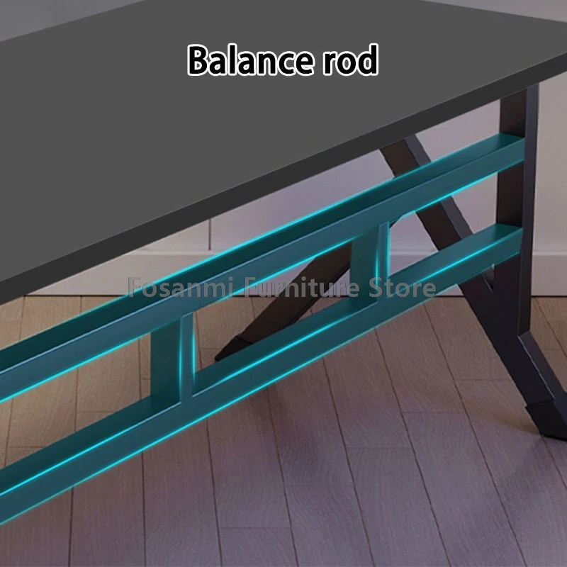 Escritorio grande para PC para jugadores de 2 personas con patas en forma de K, escritorios modernos para ordenador dobles, mesa larga espacioso para juegos de estudio en casa para dos