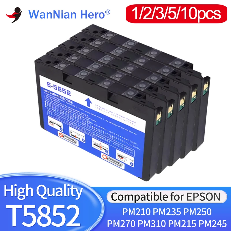 1/2/3/5/10pcs T5852 Compatible Ink Cartridge For EPSON Picture Mate PM210 PM235 PM250 PM270 PM310 PM215 PM245 Inkjet Printer INK