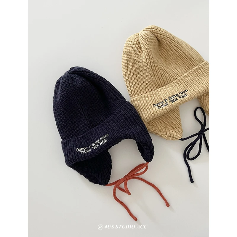 

Couple Autumn and Winter Knitted Lei Feng Cap Female Korean Warm Earmuffs Hat Woolen Cap Cold-Proof Ski Cap