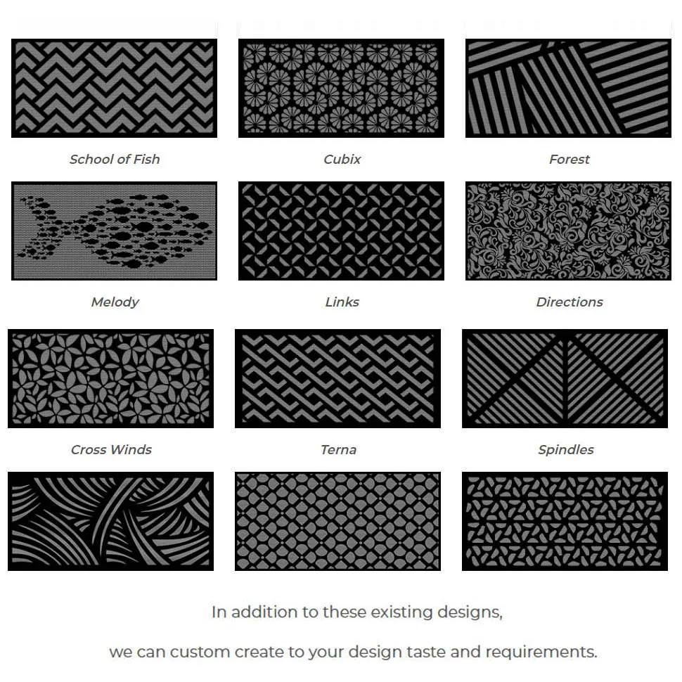 맞춤형 패션 디자인 레이저 컷 강철 패널 장식 녹 방지 알루미늄 발코니 난간