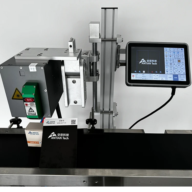 UV Laser Printer Expire Date Batch Number Coding Machine Round Bottle Paper Box Online Laser Marking Machine
