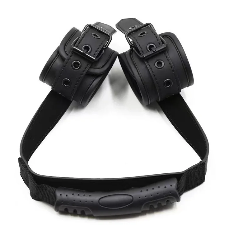 SM New Adult Portable Handle Handcuffs Black Bondage Adjustable Conditioning Erotic Alternative Toys Couple Sex