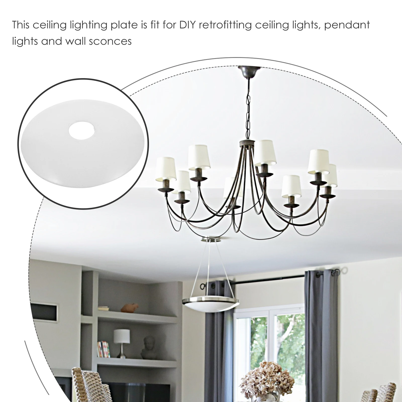 

Chandelier Base Tray Ceiling Light Parts Cover Plate Fixture Replacement Decoration