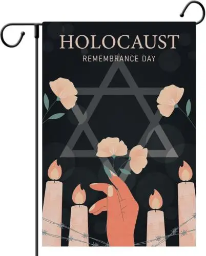 Linen Jews Holocaust Garden Flag Israel Jewish Shoah Remembrance Day Indoor Outd