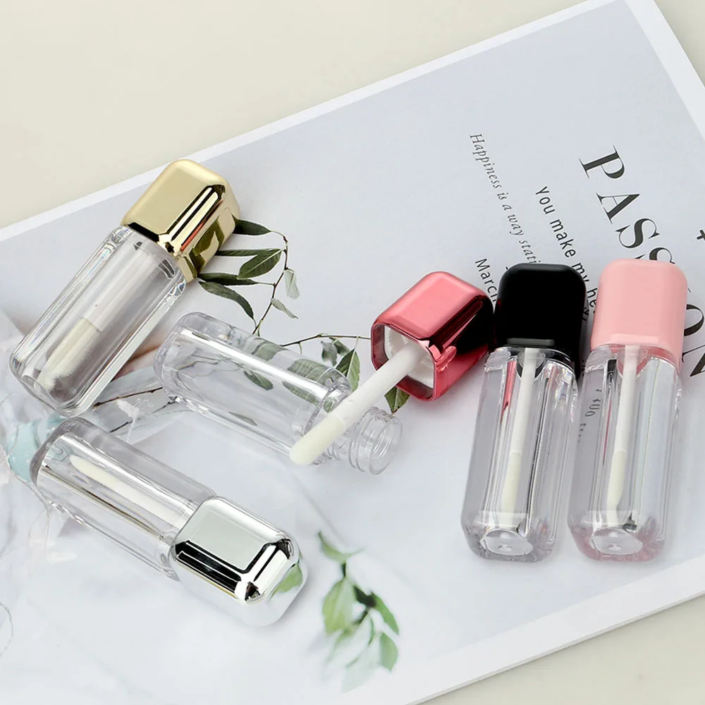 7 ml Lipgloss-Tube, einzigartiger kosmetischer Lipgloss-Behälter, leeres Lippenöl-Paket mit Applikator, Private Label-Großhandel