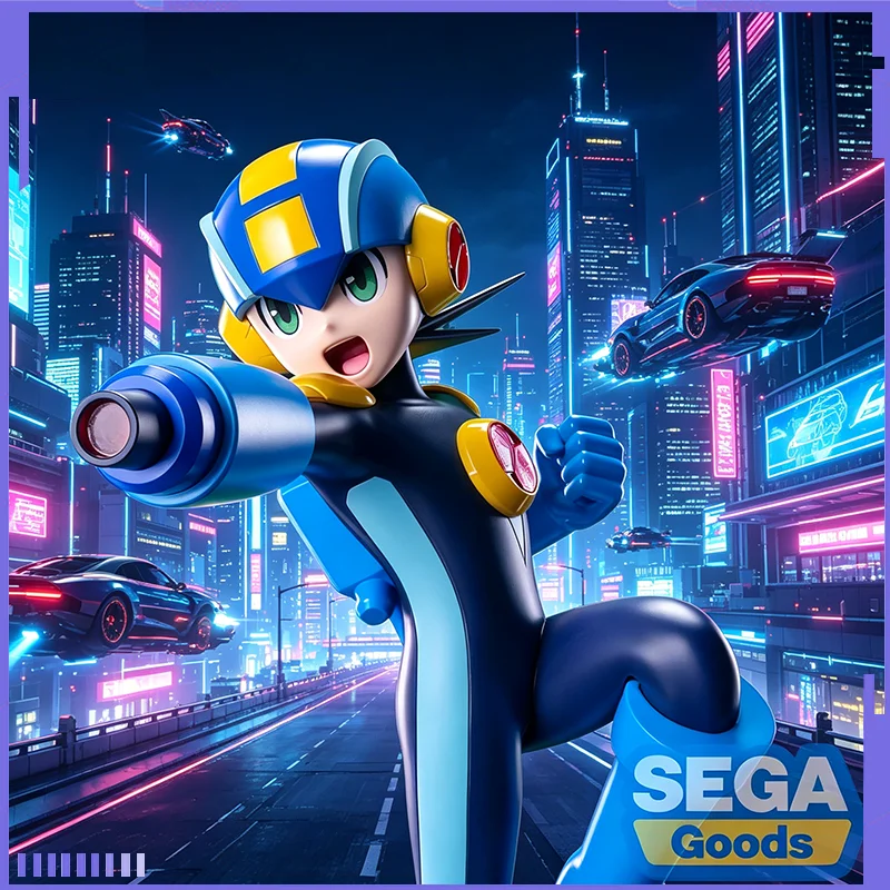 Original SEGA Luminasta Mega Man Battle Network - MegaMan.EXE Figure Anime Action Model Figurals Brinquedos Toys Gift