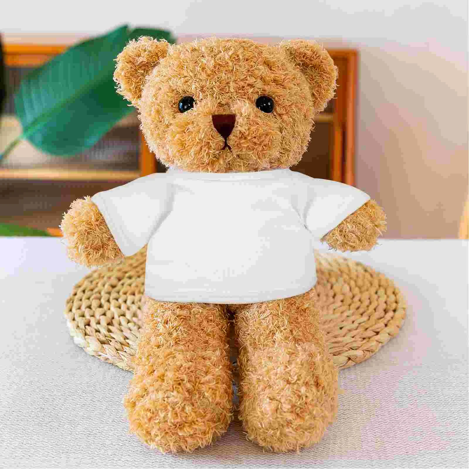 2 Pcs Clothes Bear Costume Crew Neck Small Dolls for Girls Cubs Shirts Women Outfit Cute Child