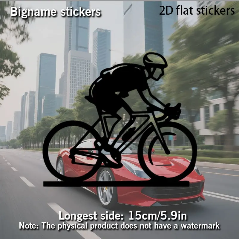 1Pc Cyclist Figure Vinyl Sticker for Car,Motorcycle,Window,Wall,Bottle,PC,Scratch Cover Decor