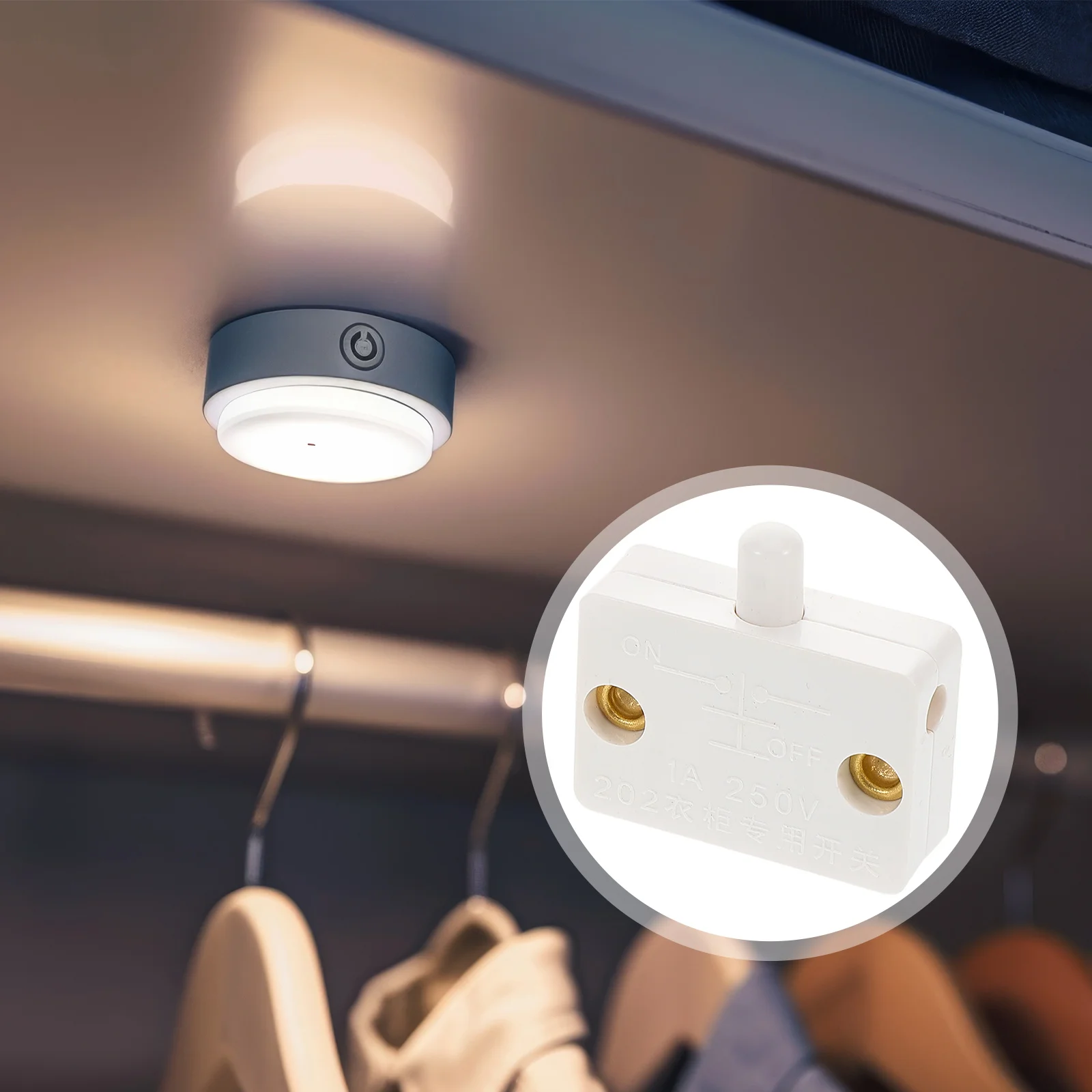 

Cabinet Door Sensor Automatic Control Closet Wine Cabinet Magnetic Easy Electric Switch Light