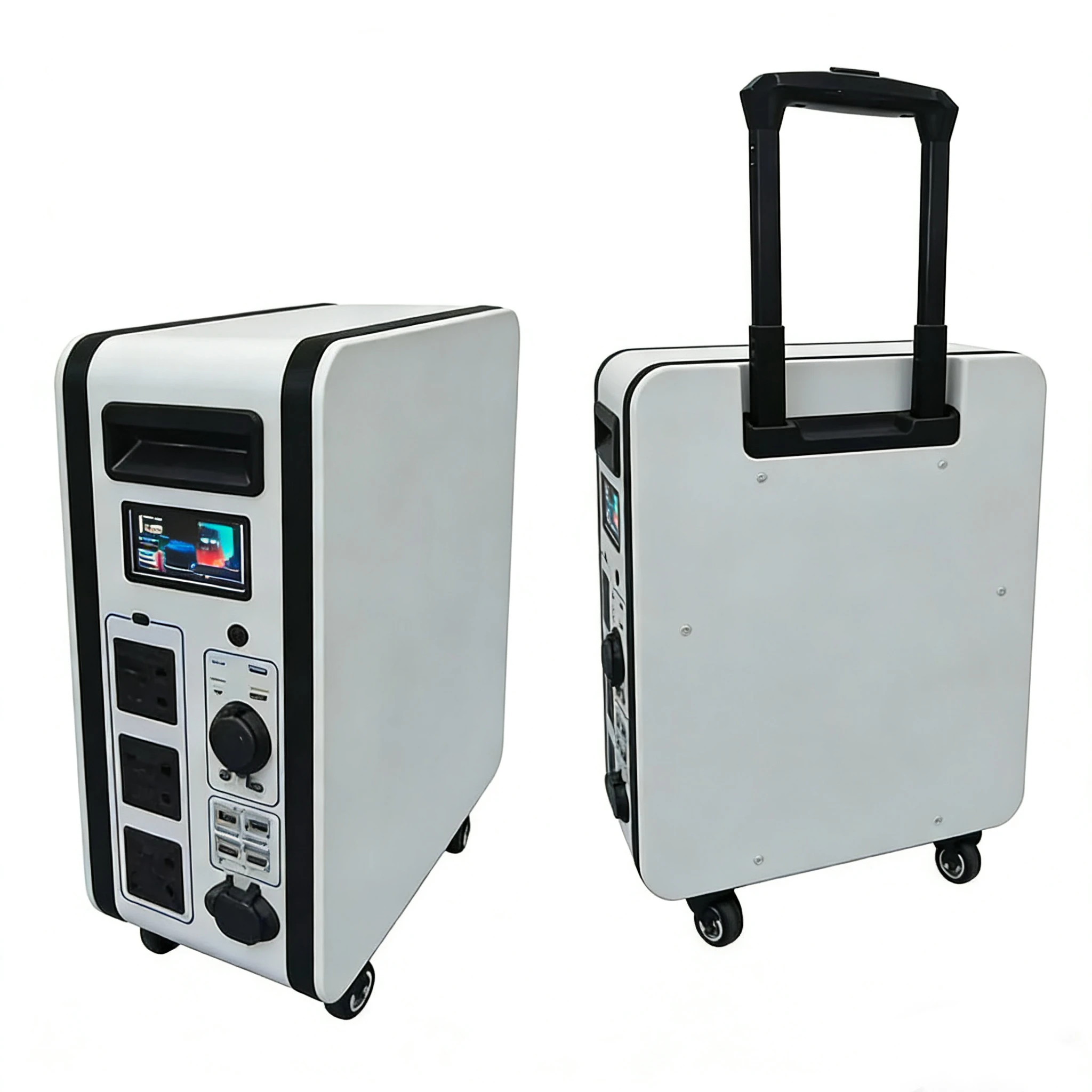 3000W Silent Operation Portable Power Supply Solar Lithium Ion Generator MPPT RV Port Pure Sine Wave Indoor Outdoor 400W Solar