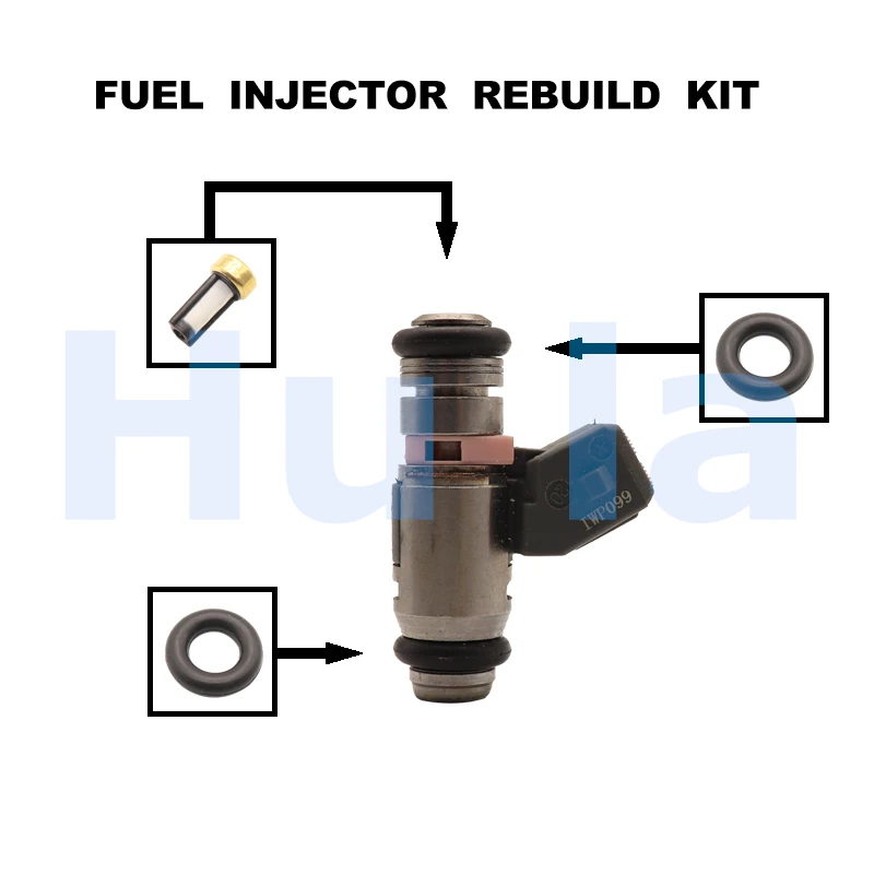 Fuel Injector Service Repair Kit Filters Orings Seals Grommets for RENAULT Clio Kangoo Thalia Twingo Symbol 1.2 IWP099