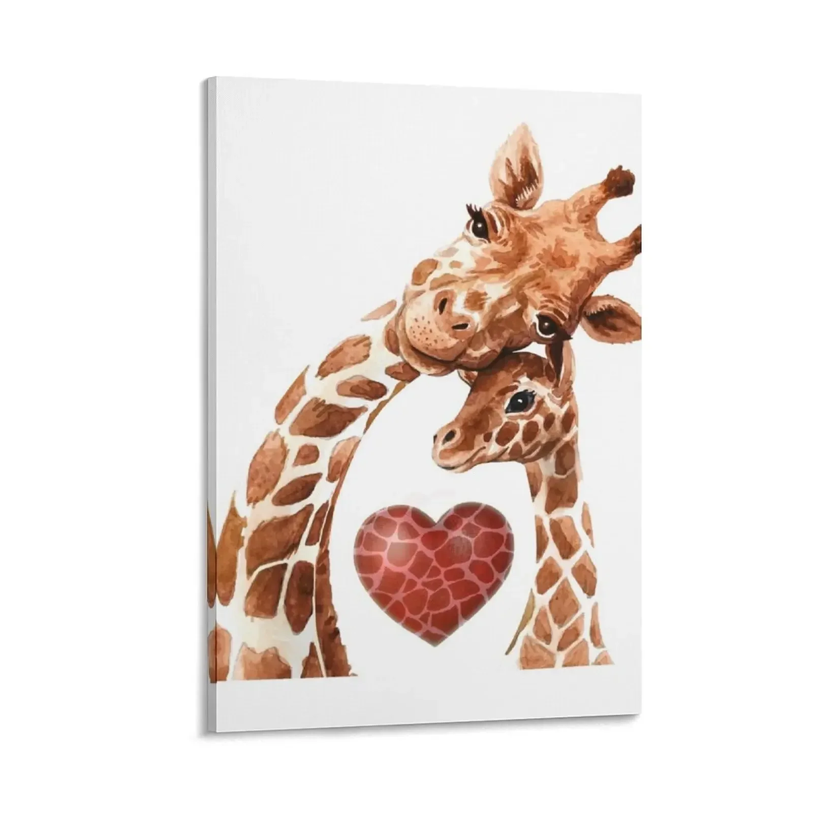 

Giraffe Mom Heart Baby Giraffes Lover Canvas Painting nordic home decor decoration for the room photos for living room