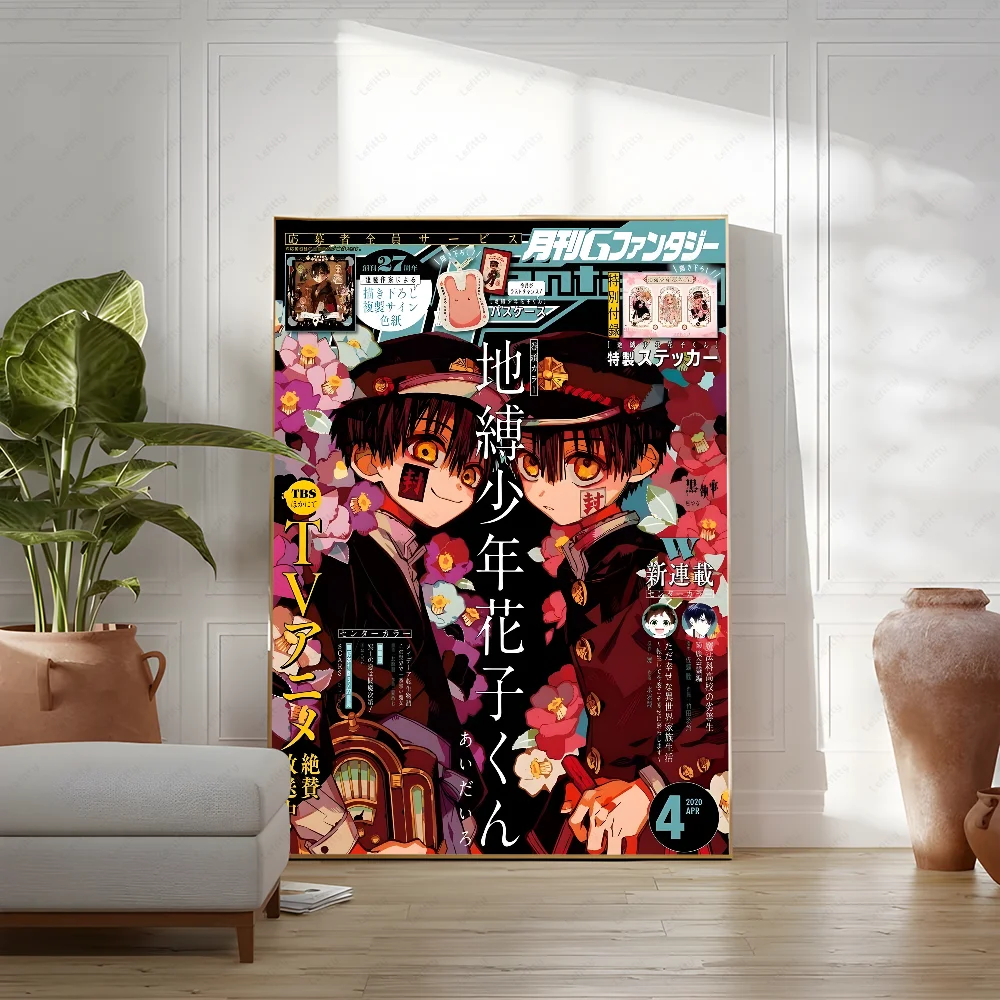 Cute Cool J-Jibaku S-Shounen H-Hanako-kun Poster Sticky Wall Art Printing Waterproof Home Living Bed Room Bar Aesthetic Decor