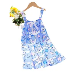 2024 Cinnamorolls Children's Nightdress Loungewear Wear Summer New Slip Dress Pajamas Pyjamas Girls Pajamas Fancy Skirt Sundress