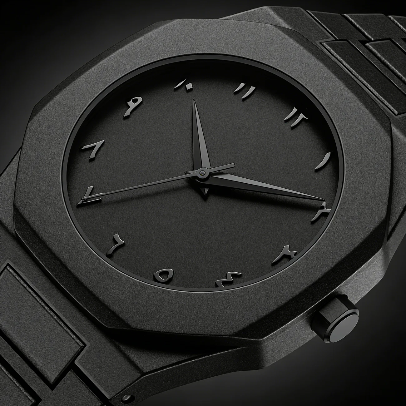 Middle East Classic High-End Black Arabic Numerals Watch High-Quality Polycarbonate Quartz Watch Business Watch for Men