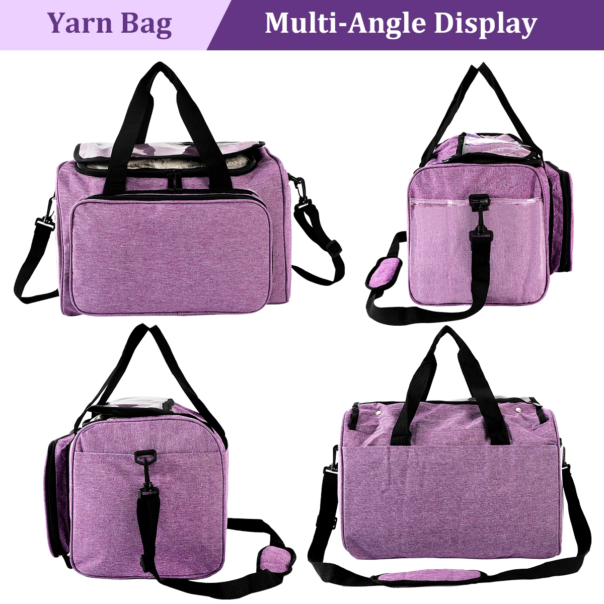 

Сумка для хранения пряжи (1 шт.) – Вместительный органайзер для аксессуаров для шитья и вязания, многофункциональная сумка-тоут