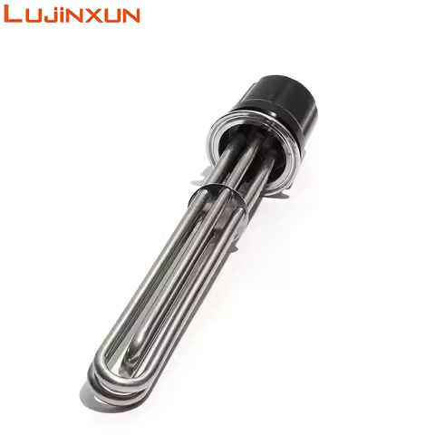 LUJINXUN 220V 4.5KW 210mm Immersion Water Heater Heating Element 2"Tri Clamp 63mm Flange SUS304 for Tank