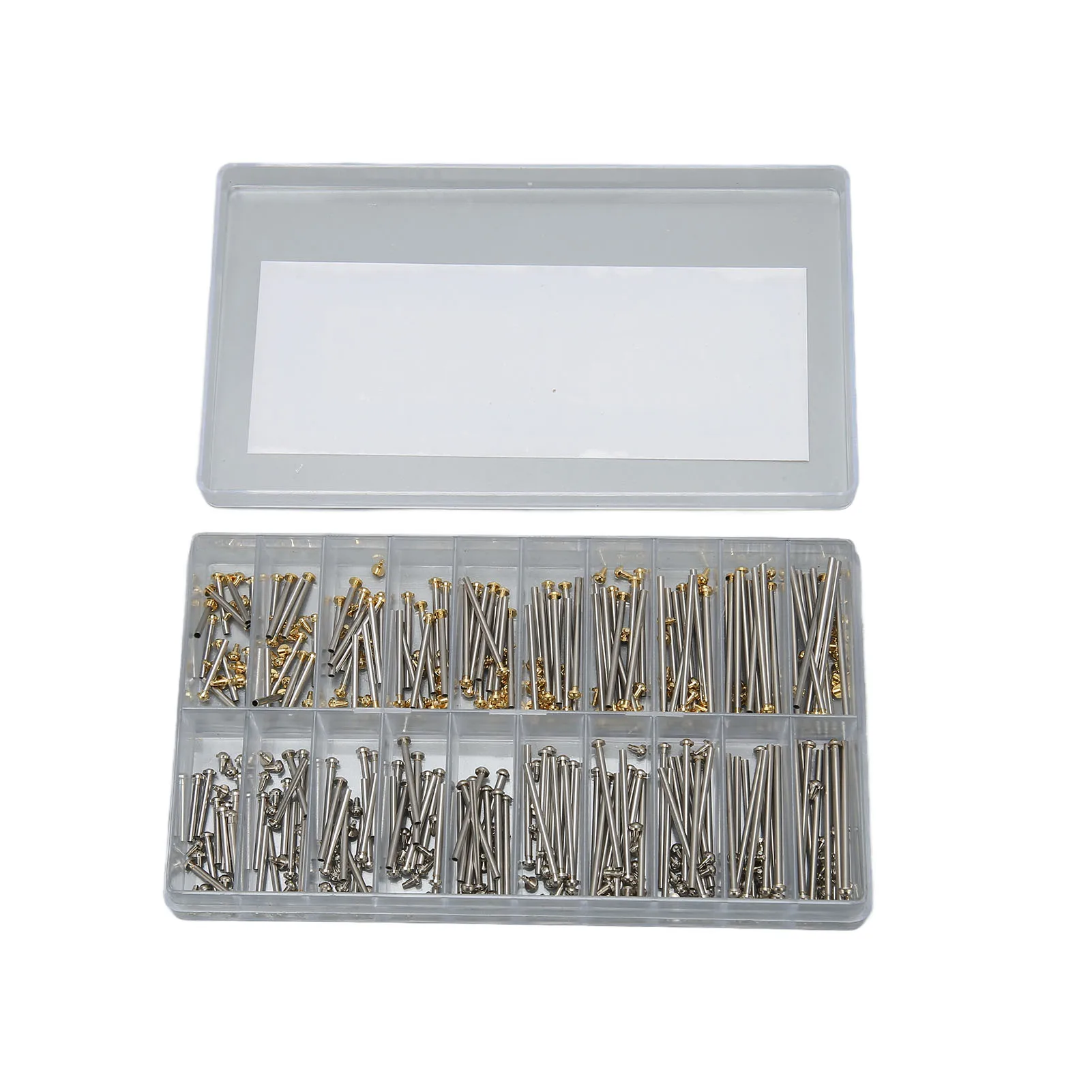 200pcs/Box Watch Screw Tube Stainless Steel 10 Sizes 1.3mm Width Watch Strap Connection Rod Screw Link Pins Watch Repair Tools