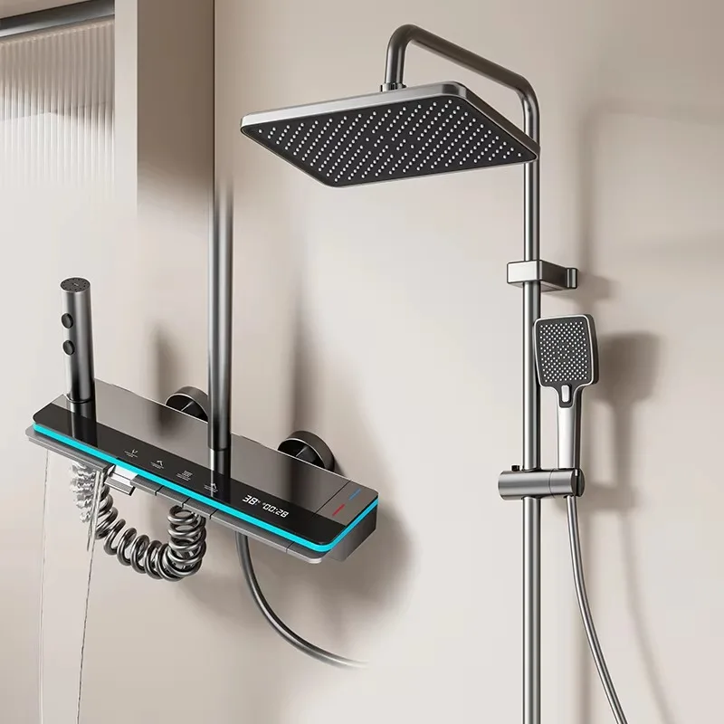 Shower Booster Nozzle Home Bathroom Soft Spray Massage Jet Feature Made Brass Ceramic Complete Set Luxury Shower System