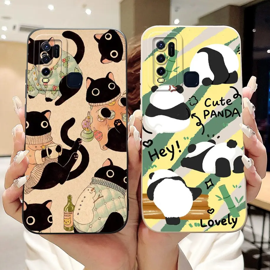 غطاء حماية كامل لـ Vivo ، مصد سيليكون لين ، غطاء مطلي ، حافظة مشهورة ، Y30 ، Y50 ، من VivoY50 ، VivoY30 ، VivoY30 #4