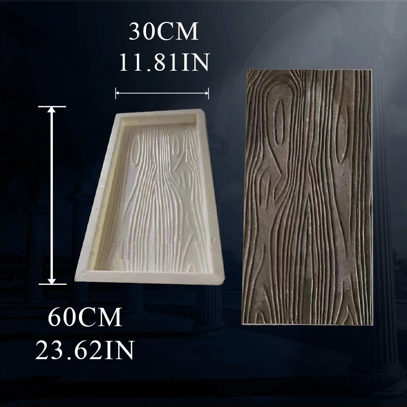 Antique Imitation Wood Grain Cement Brick Mold for DIY Home Decor Imitation Cement Board Antique Floor Tile Mould