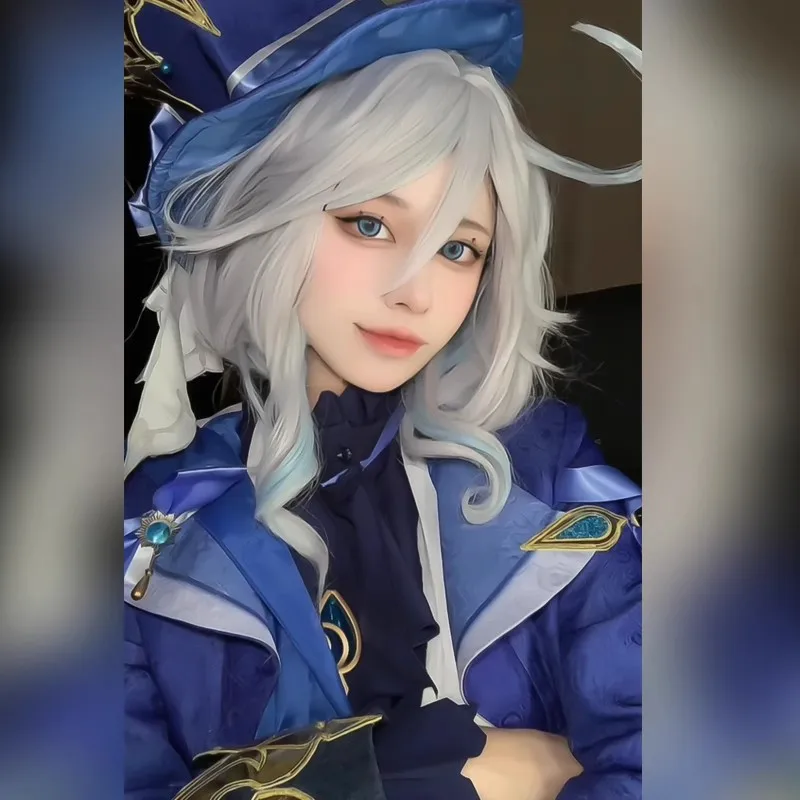 Furina Cosplay fantasia com chapéu para mulher