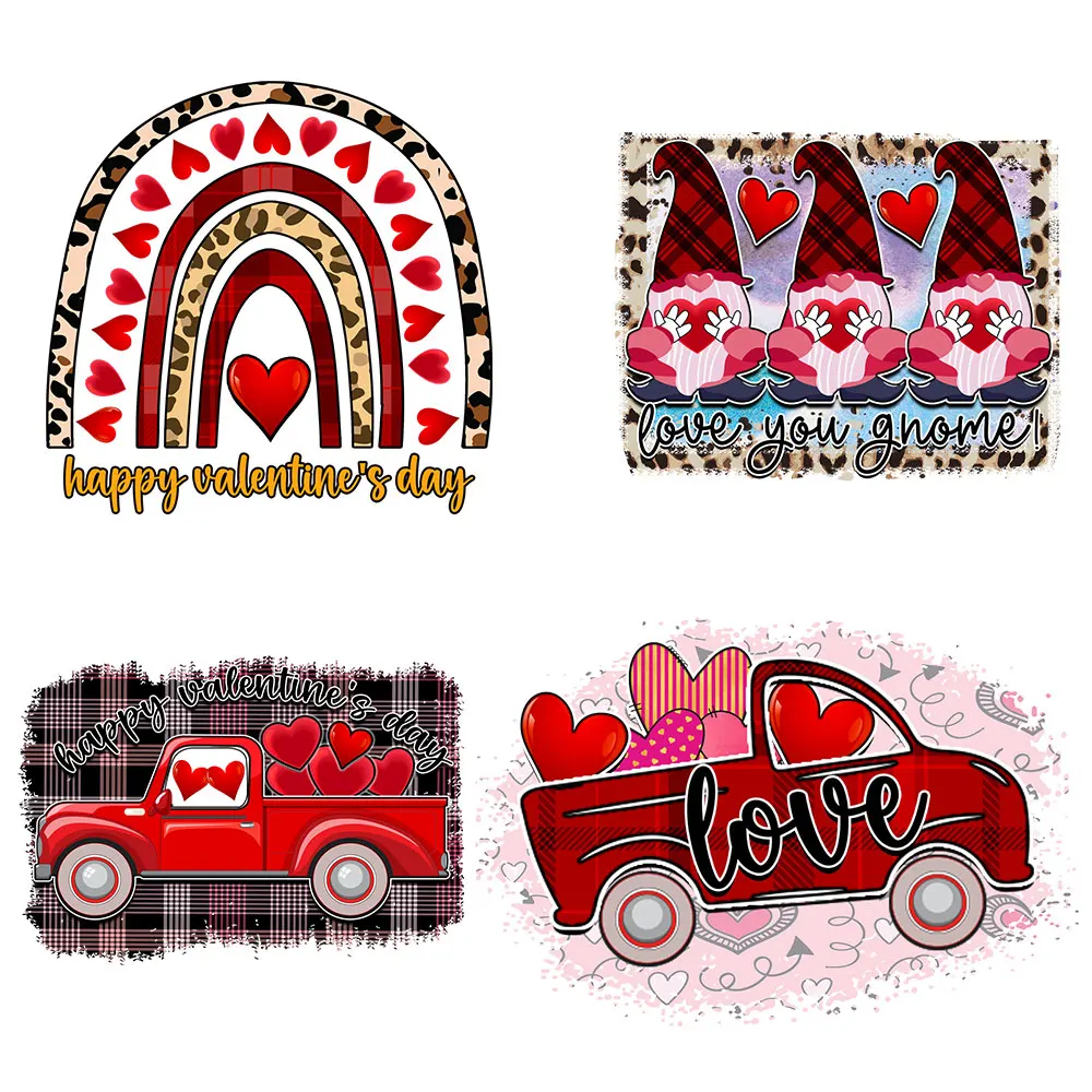 

Love Coffee Rainbow Leopard Stickers On Clothes Crown Patches Appliqued Vinyl Diy Fashion Heat Transfer Clothing Patches Decals