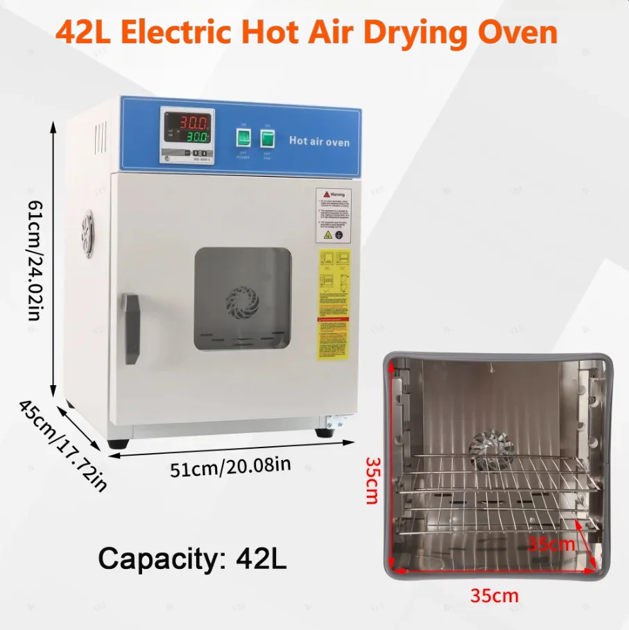 

Промышленная лабораторная печь с двойными стенками и постоянной температурой, 42 л, цифровая сушильная камера, сушилка для пищевых продуктов