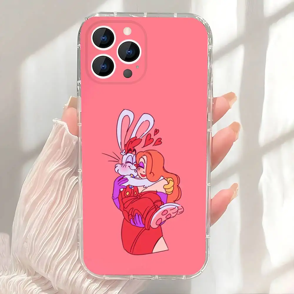 Jessica Rabbit Sexy Phone Case Para iPhone 17,16,15,14,13,12,11 Pro,Max,Plus,X,XS,XR,SE4,E Mini Capa Macia Transparente