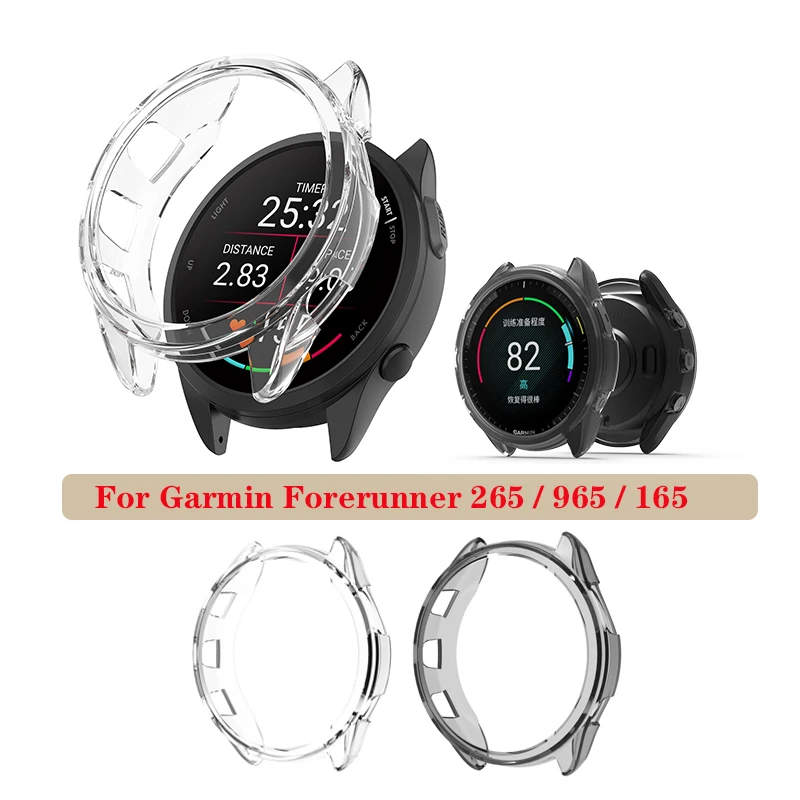 

Case TPU Transparent Soft Cover For Garmin Forerunner 165 / 265 / 965