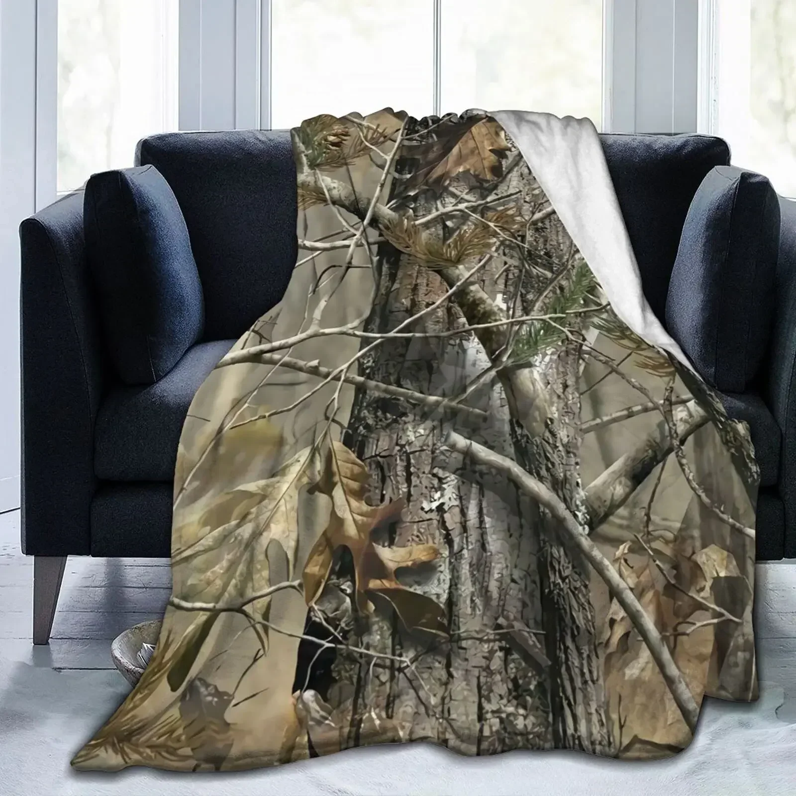 2026 Real Tree Camouflage Camo Blanket Flannel All Season Military Popular Warm Throw Blankets For Bed Couch Bedding Throws King