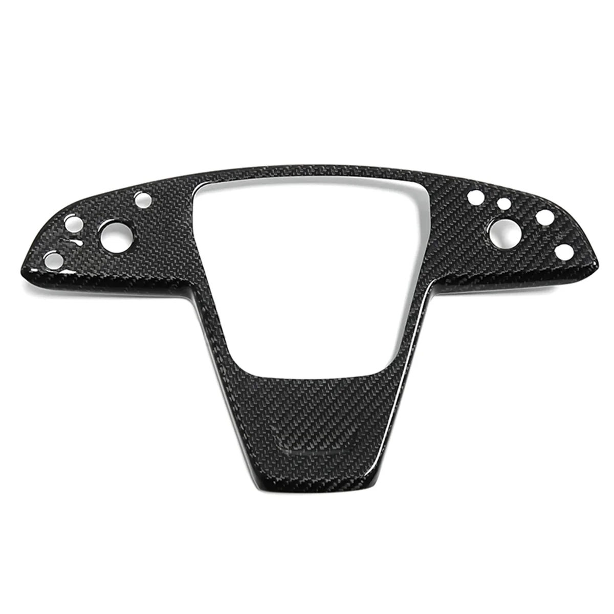 Real Carbon Fiber Car Interior Steering Wheel Frame Sticker Cover Trim for Tesla Model S 2021-2023