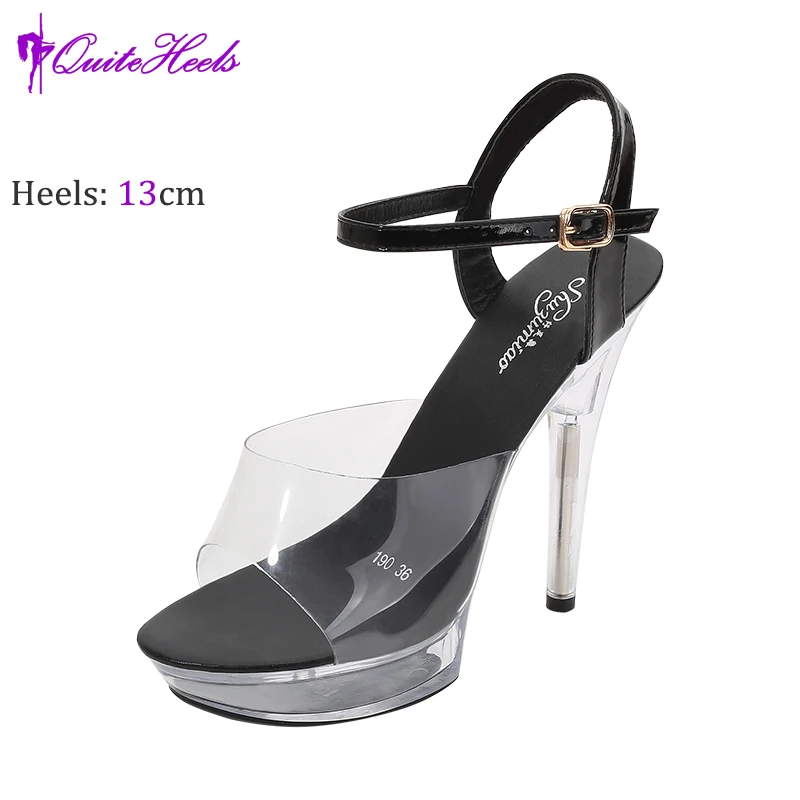 

Elegant and comfortable 13CM high heel ladies high heel rubber sole sexy pole dance stripper sandals nightclub performance shoes