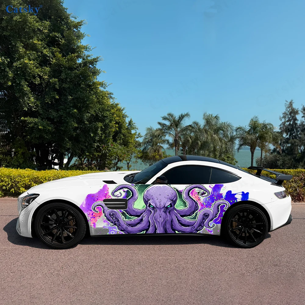 

Mysterious Octopus Fish Car Vinyl Wraps Decal Self-adhesive PVC Sticker Suitable for Trucks SUV Decoration Auto Accessories Gift