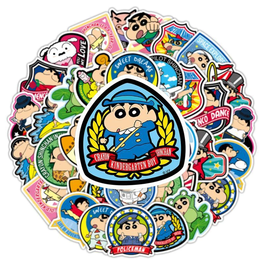 10/30/50pcs Cartoon Crayon Shin-chan Stickers Funny Classic Anime Decals Stationery Phone Suitcase Cute Graffiti Sticker for Kid