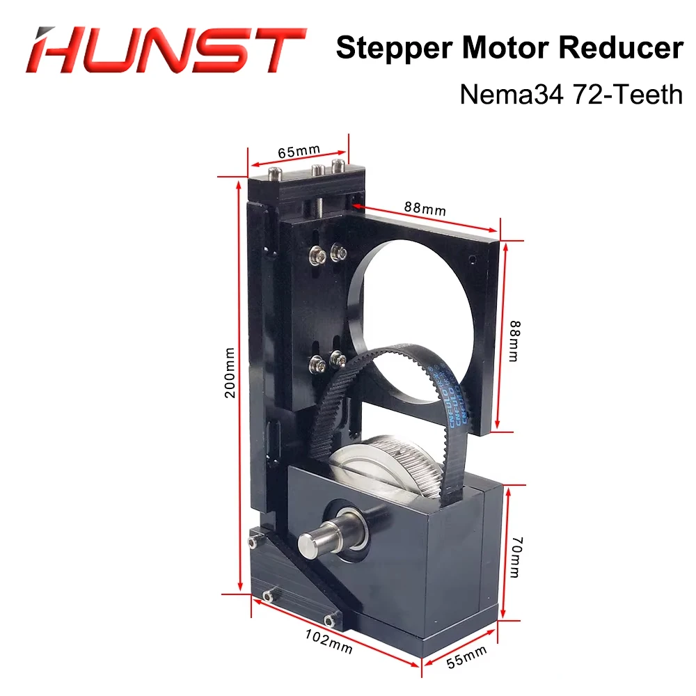 HUNST Stepper Motor Reducer Nema34 72-Teeth/Nema23 38-Teeth for CO2 Laser Cutting and Engraving Machine.