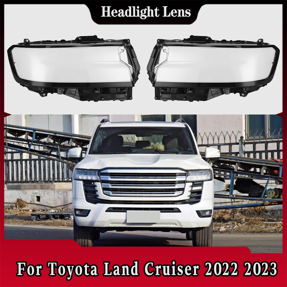 

For Toyota Land Cruiser 2022 2023 Headlights Cover Transparent Headlamp Shell Lens Replace Original Lampshade Plexiglass