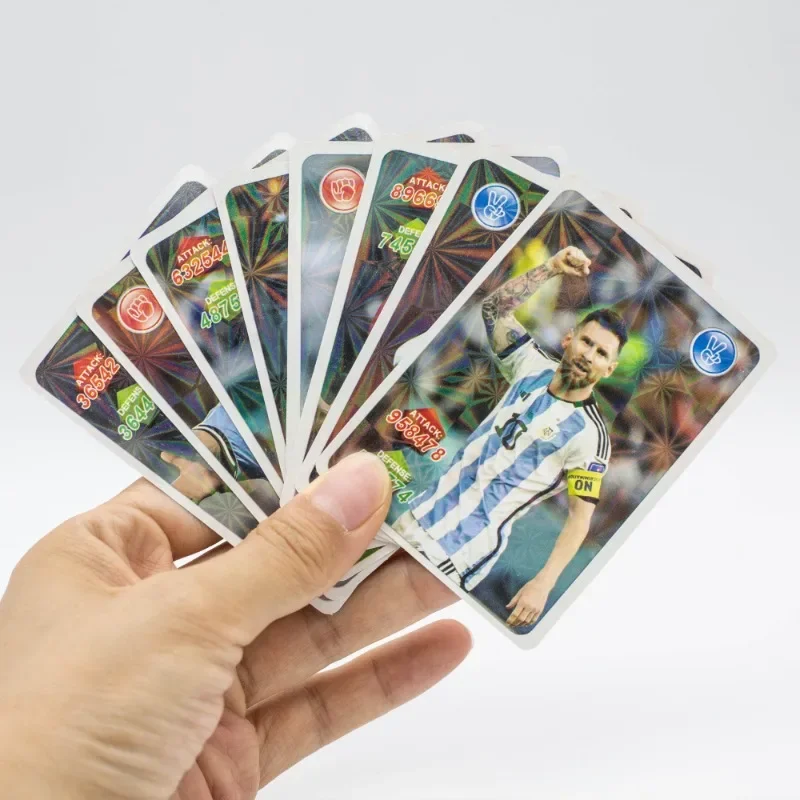 Brilhando Football Star Cartões para Fãs, Futebol Trading Card, coleção TCG, Football Star Cards, Limited TCG, Fãs, 288PCs, 2024