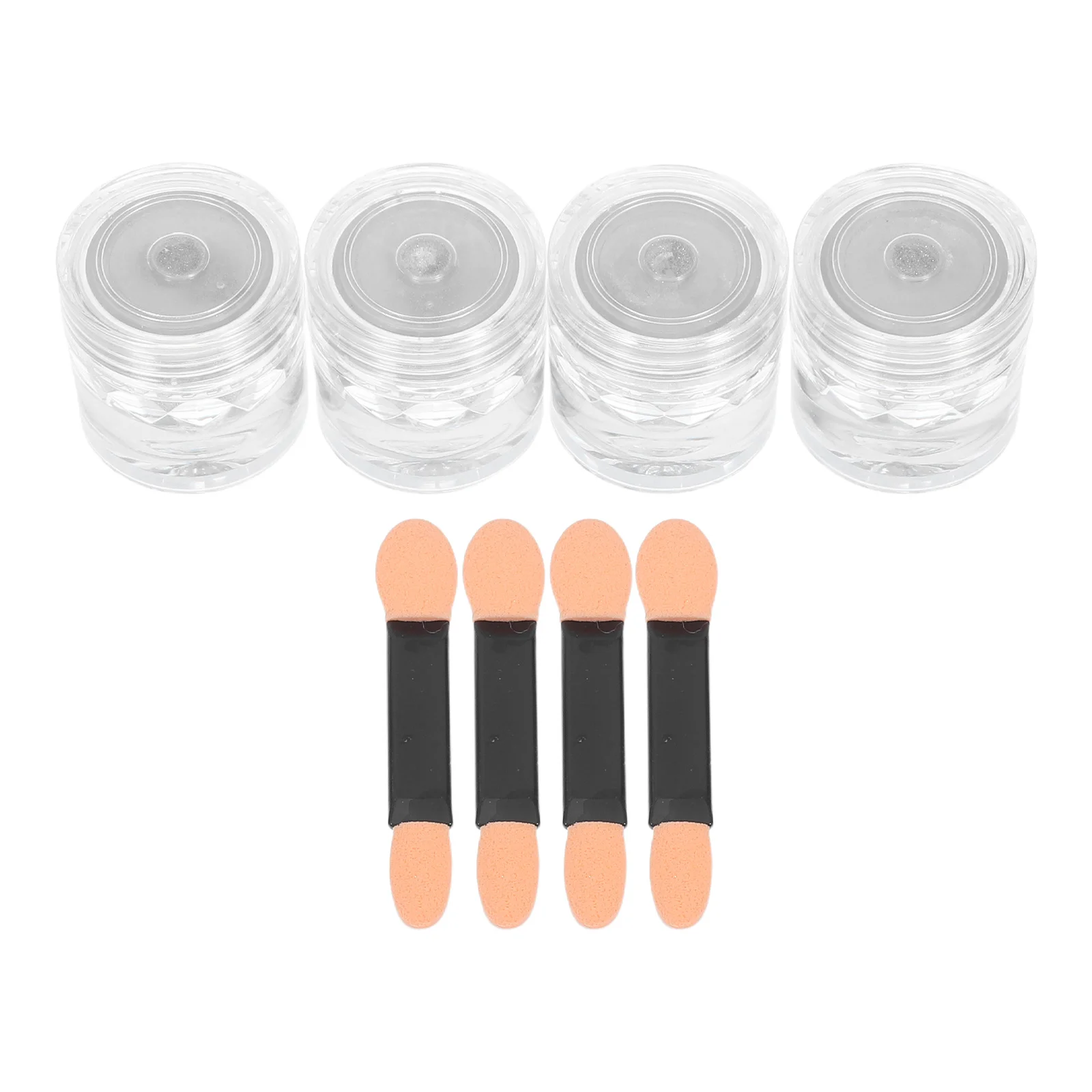 4세트 3D 캣아이 네일 아트 파우더 세트, 오래 지속되는 광택 DIY 매니큐어 UV LED 큐어 네일 아트 장식