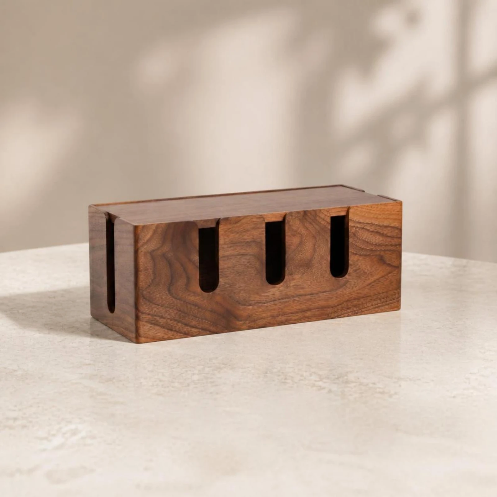 Cable Management Box Compact Cord Management Box Organizer Tidy Cables Sleek for Desk, Home Office