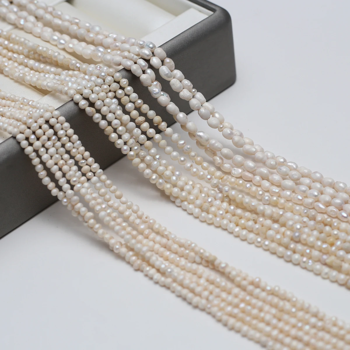 لؤلؤ المياه العذبة الطبيعية 2-3 مللي متر صغير مستدير أبيض معزول فضفاض عزل حبة مجوهرات جعل عقد دي اي واي سوار المرأة هدية #1