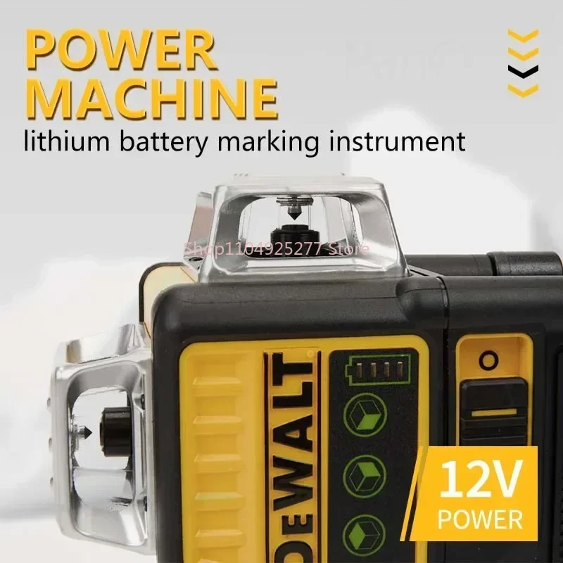 Dewalt DW089LG 3 Sides*360 Degree Vertical Lines Laser Level Meter Outdoor 12V Lithium Battery Horizontal Green Light Level
