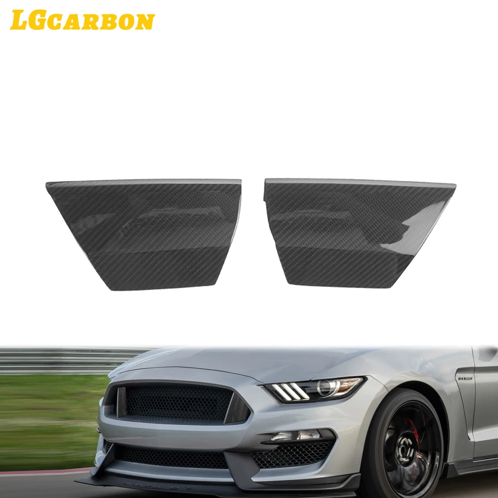 

LGcarbon подходит для нового 18-21 Ford Mustang углеродное волокно Передняя средняя две решетки и боковые Обрезанные полосы