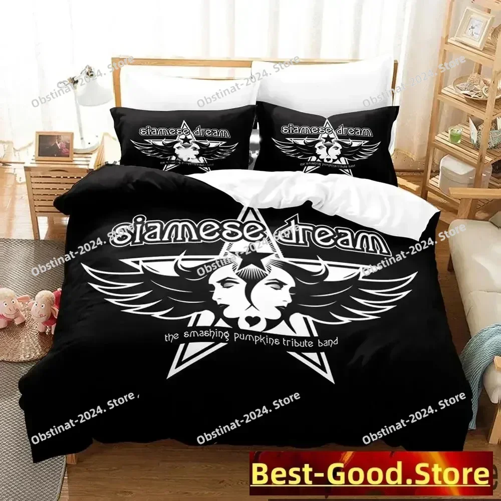 

3D Print The Smashing Pumpkins Bedding Set Boys Girls Twin Queen King Size Duvet Cover Pillowcase Bed boys Adult
