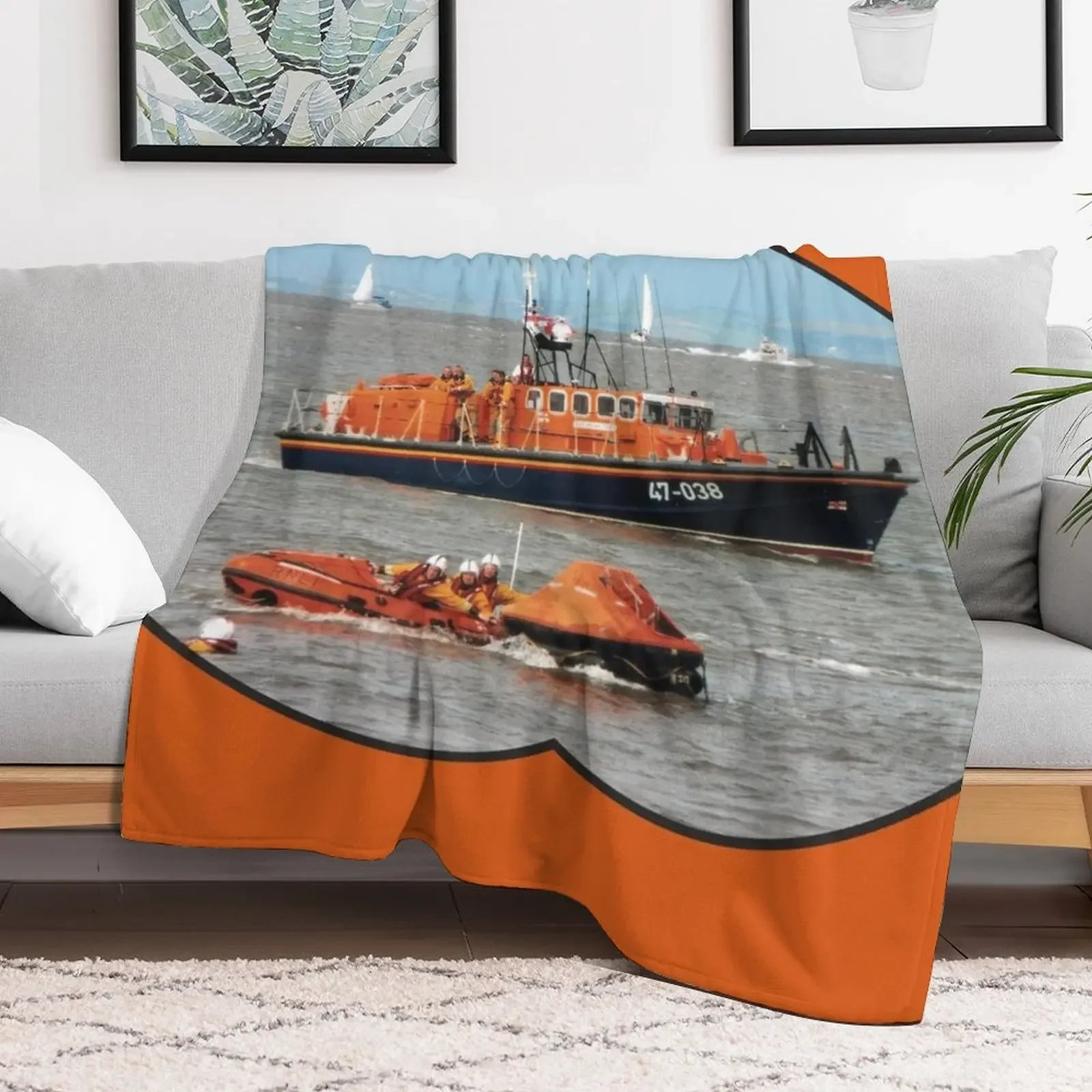 Lifeboat Day Throw Blanket Stylish Warm Blanket for Living Room Bedroom